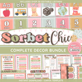 Bold Pastel Printable Classroom Decor Bundle: Editable Teacher Complete Room Kit, Simple Modern Theme