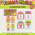 Classroom Jobs Student Helpers Printable Display: Farmer's Market Decor Theme, Editable Template (Digital Download)