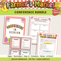 Parent Teacher Conference Documents: Farmer's Market Decor Theme, Editable Canva Template (Printable Digital Download)