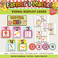 Visual Supply Cards Display: Teacher Instructional Helper, Farmer's Market Classroom Decor Theme, Editable Template (Digital Download)