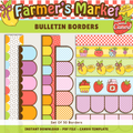 Printable Gingham Bulletin Borders, Farmer's Market Classroom Decor Theme, Checkered Display Borders, Editable Template (Digital Download)