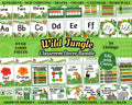 Jungle Animals Classroom Decor Bundle Theme: Printable Editable Canva Templates, Digital Download