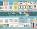 Neutral Simplistic Classroom Decor Bundle: Modern Printable Collection (Canva Template)