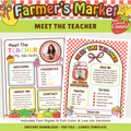 Printable Meet The Teacher Editable Template: Farmer's Market Classroom Decor Theme (Digital Download)