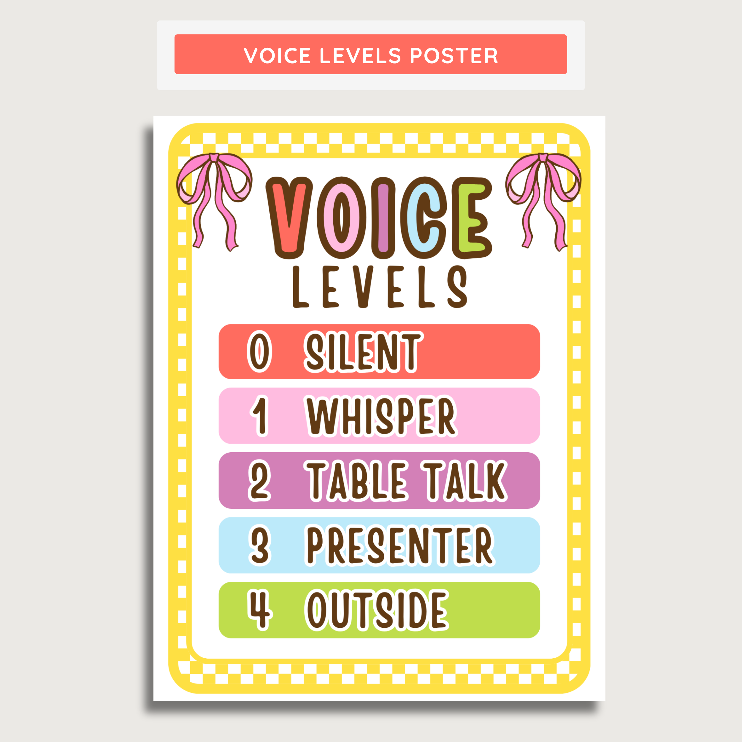 Voice Levels Classroom Display Kit: Farmer's Market Decor Theme, Editable Canva Template (Digital Download)