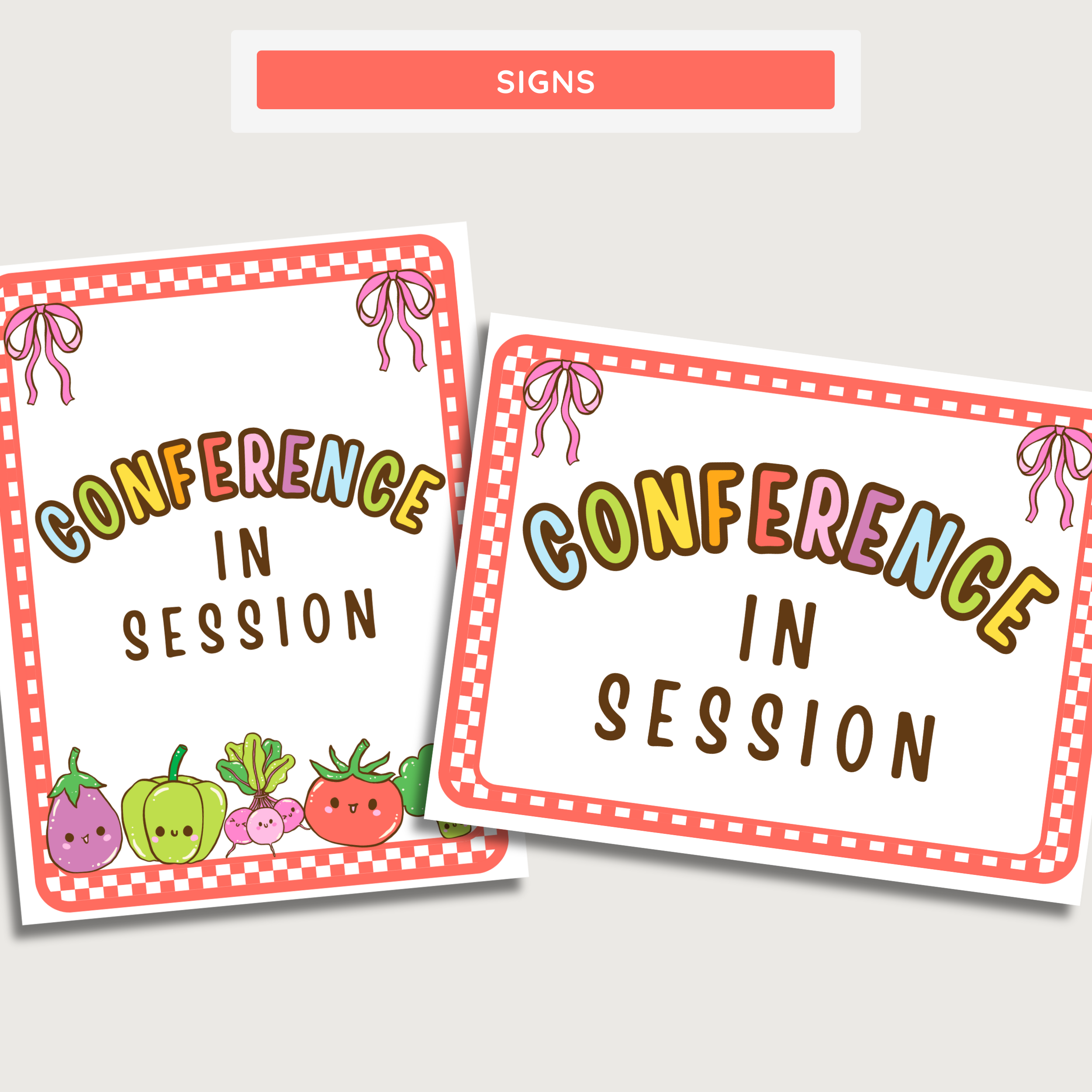 Parent Teacher Conference Documents: Farmer's Market Decor Theme, Editable Canva Template (Printable Digital Download)