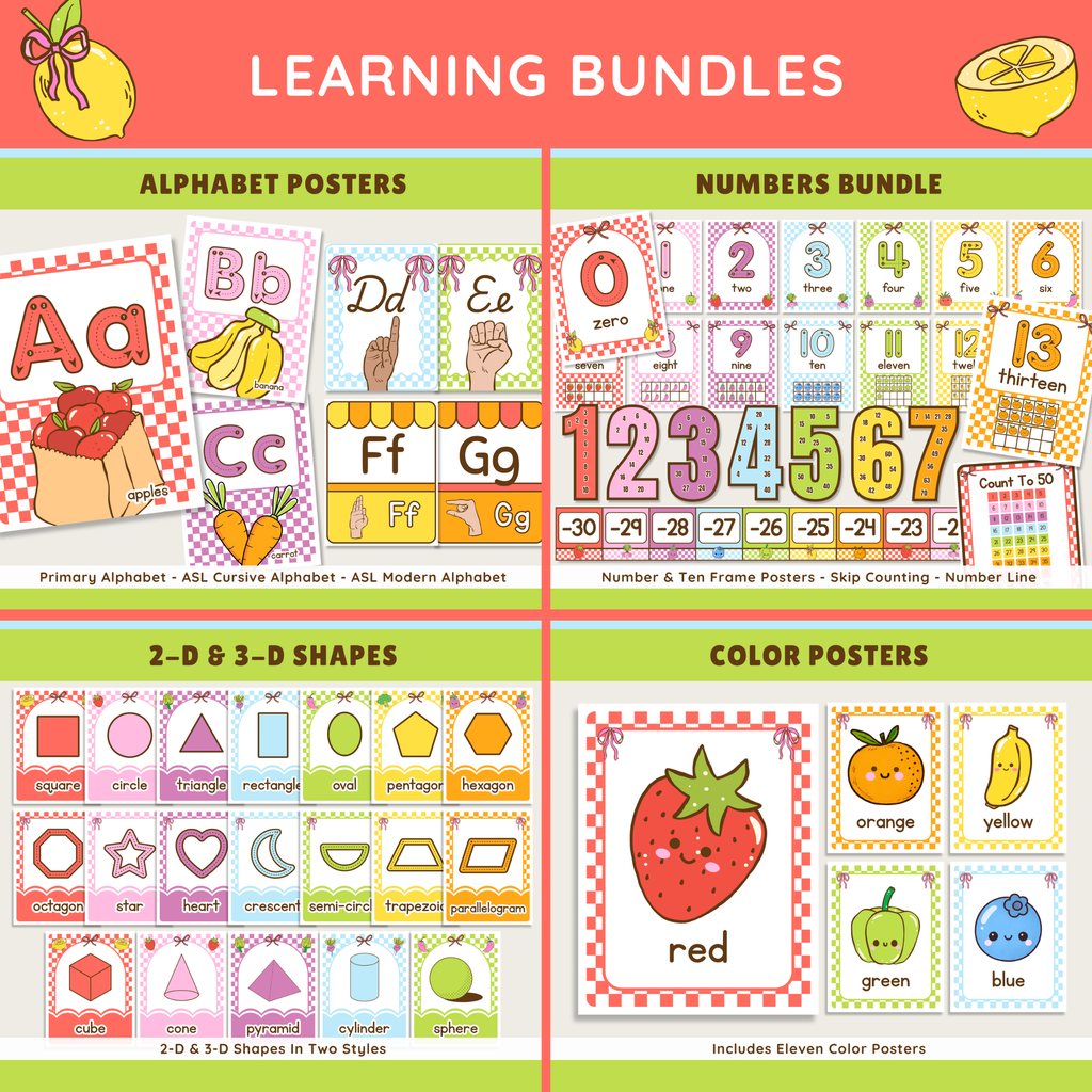 Editable Classroom Farmer's Market Printable Decor Bundle: School Display Kits, Canva Template (Digital Download), Fruit & Veggie Teacher Theme