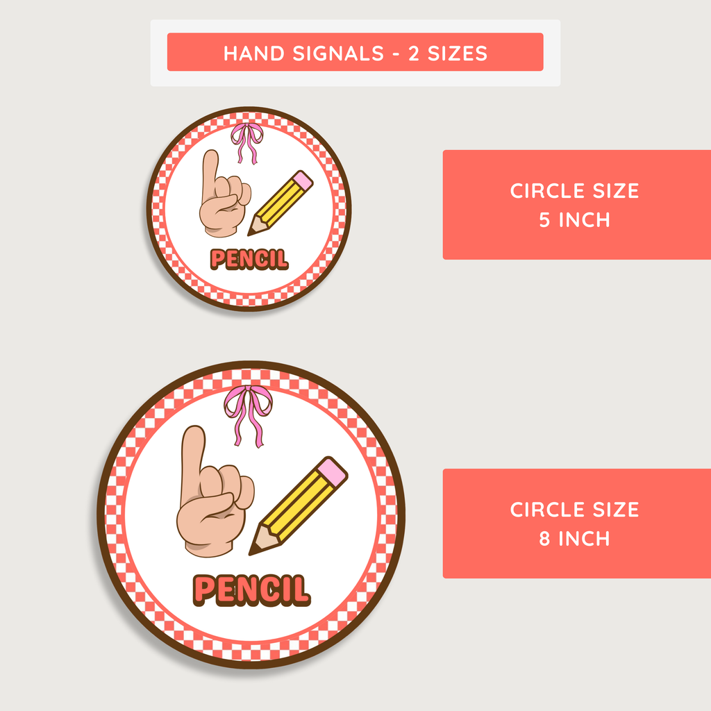 Printable Hand Signal Posters: Farmer's Market Classroom Decor Theme, Editable Canva Template (Digital Download)