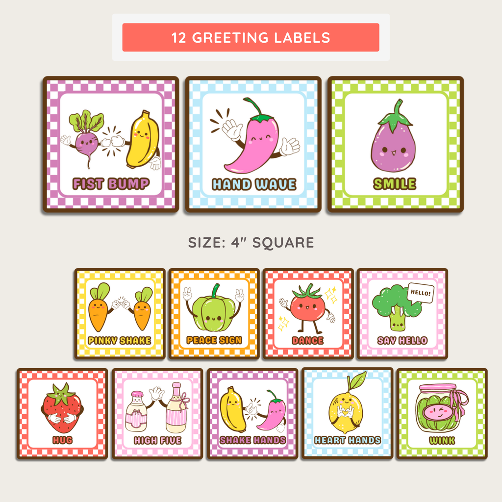 Student Greetings Printable Display: Farmer's Market Classroom Decor Theme, Editable Template (Digital Download)