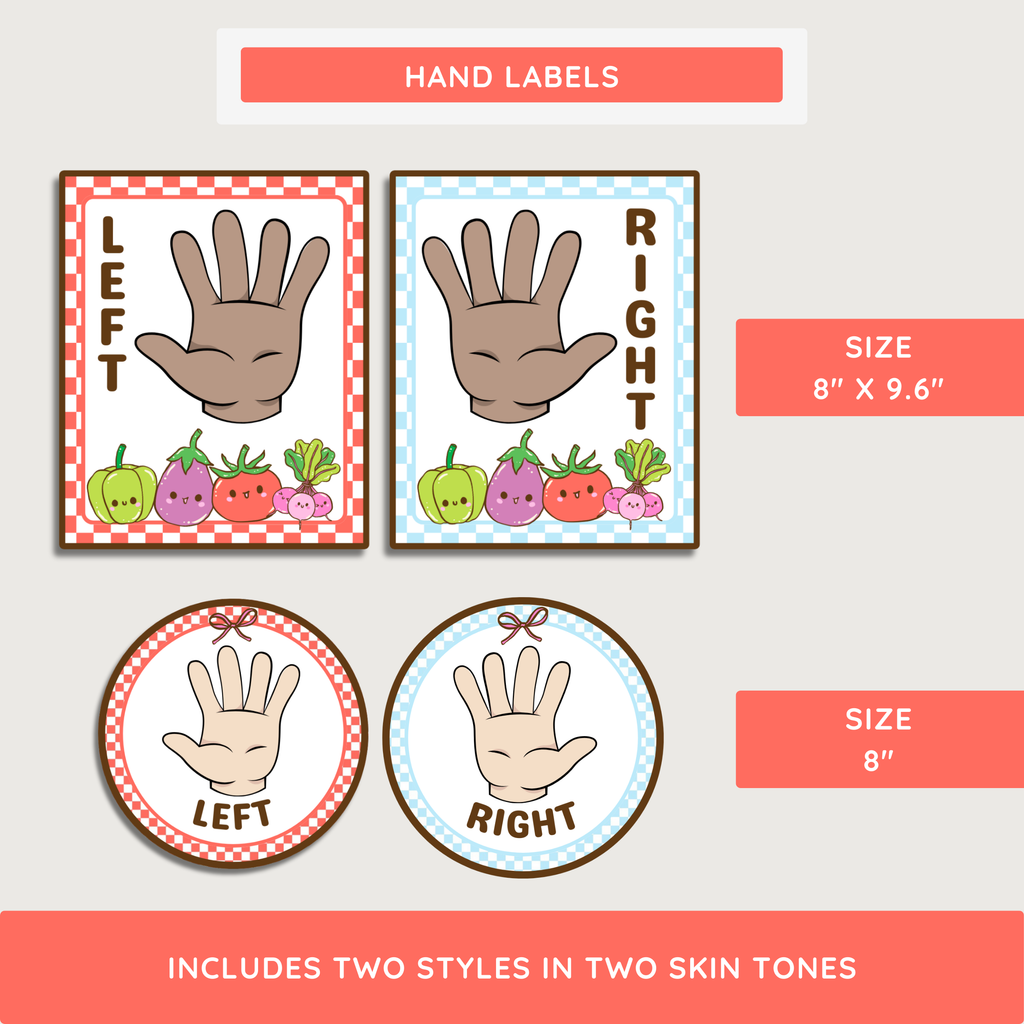 Printable Classroom Clock & Hand Labels: Farmer's Market Decor Theme, Editable Canva Template (Digital Download)