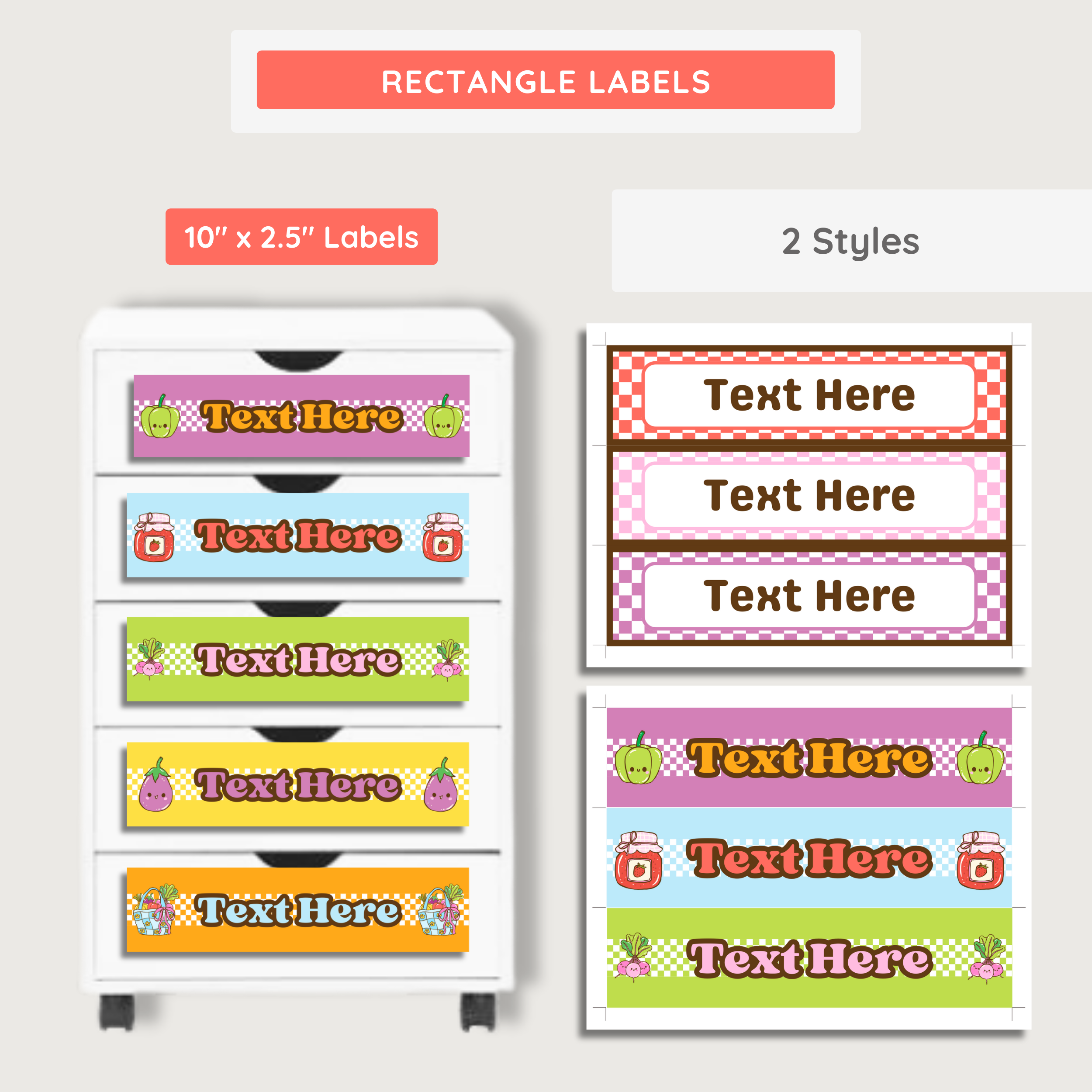 Printable Classroom Storage Labels & Tags: Farmer's Market Decor Theme, Editable Canva Template (Digital Download)