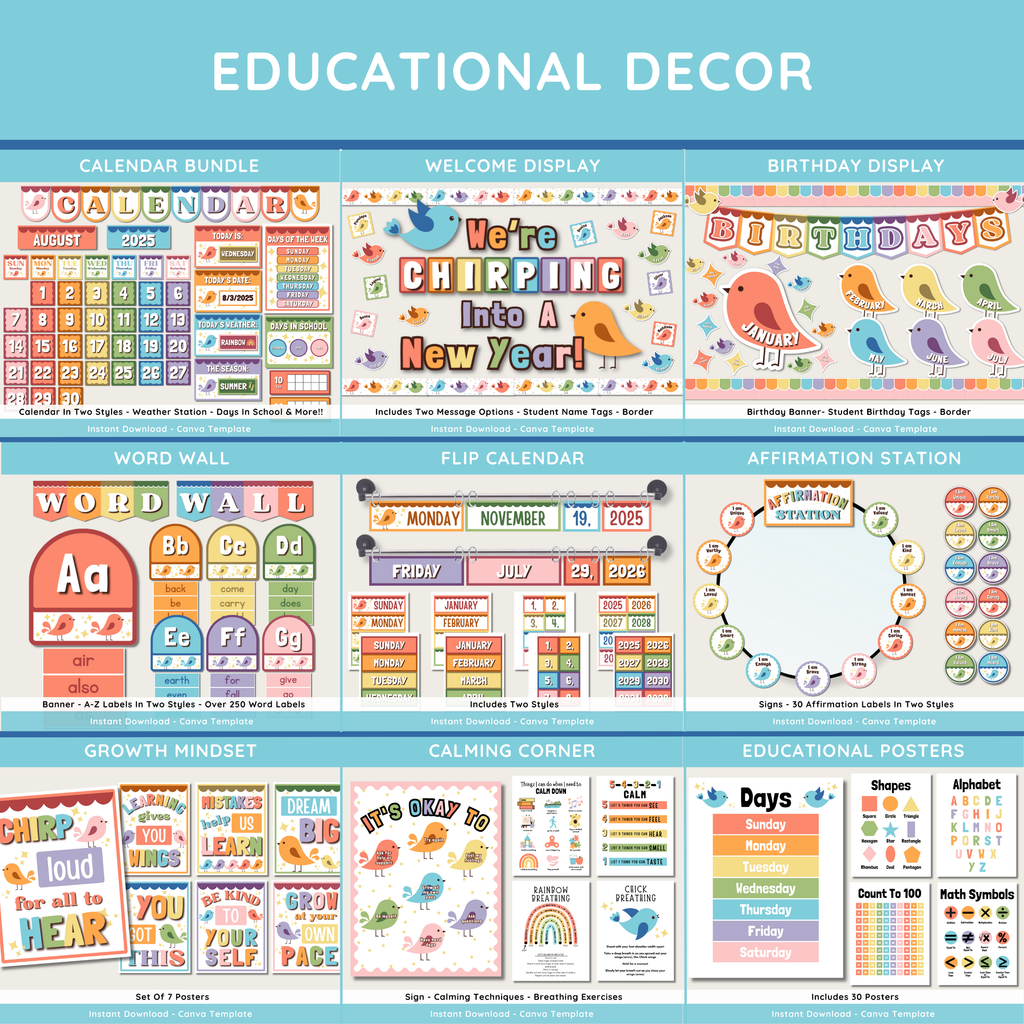 Retro Groovy Chicks Classroom Decor Bundle Theme: Editable Teacher Canva Templates, Printable Digital Download