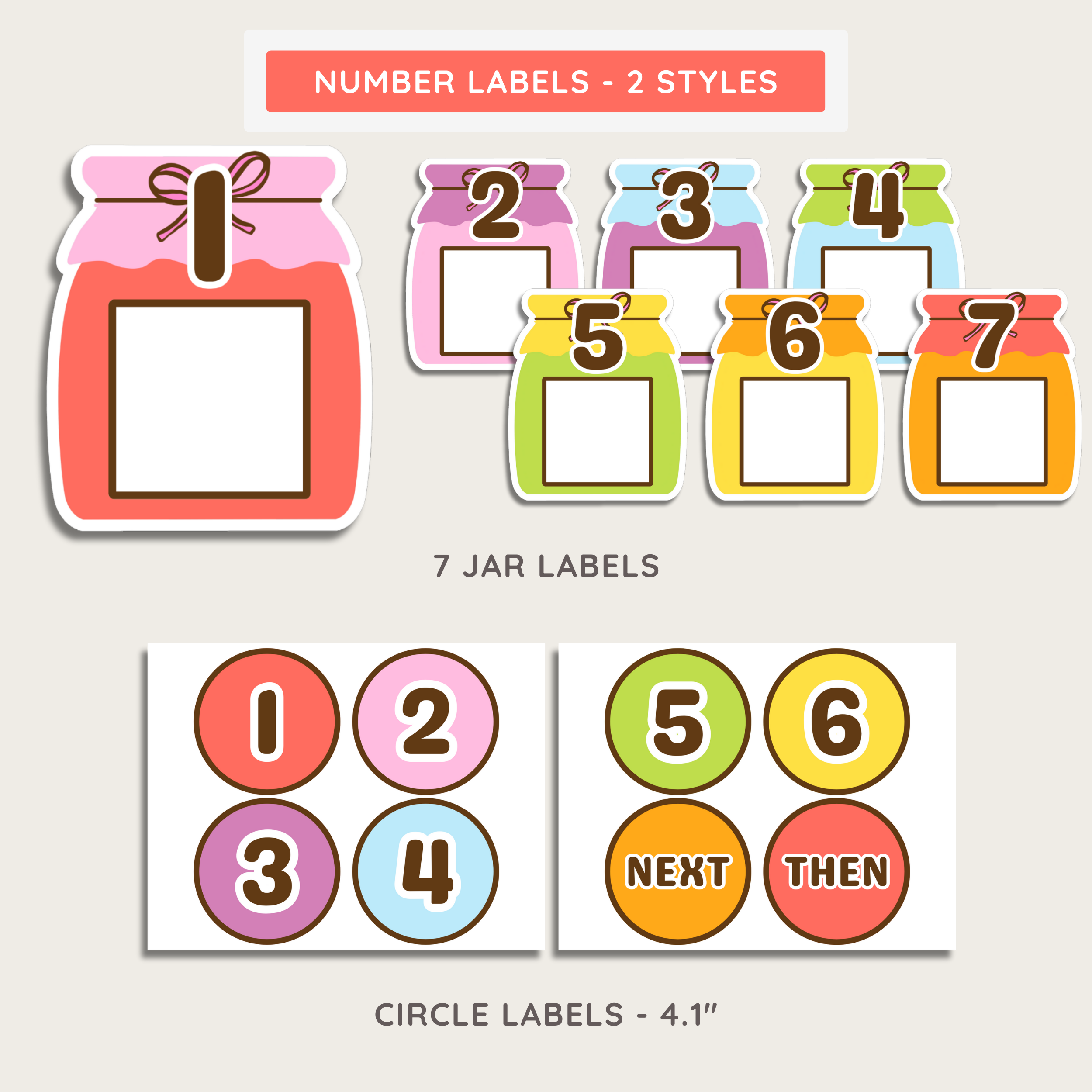 Visual Supply Cards Display: Teacher Instructional Helper, Farmer's Market Classroom Decor Theme, Editable Template (Digital Download)