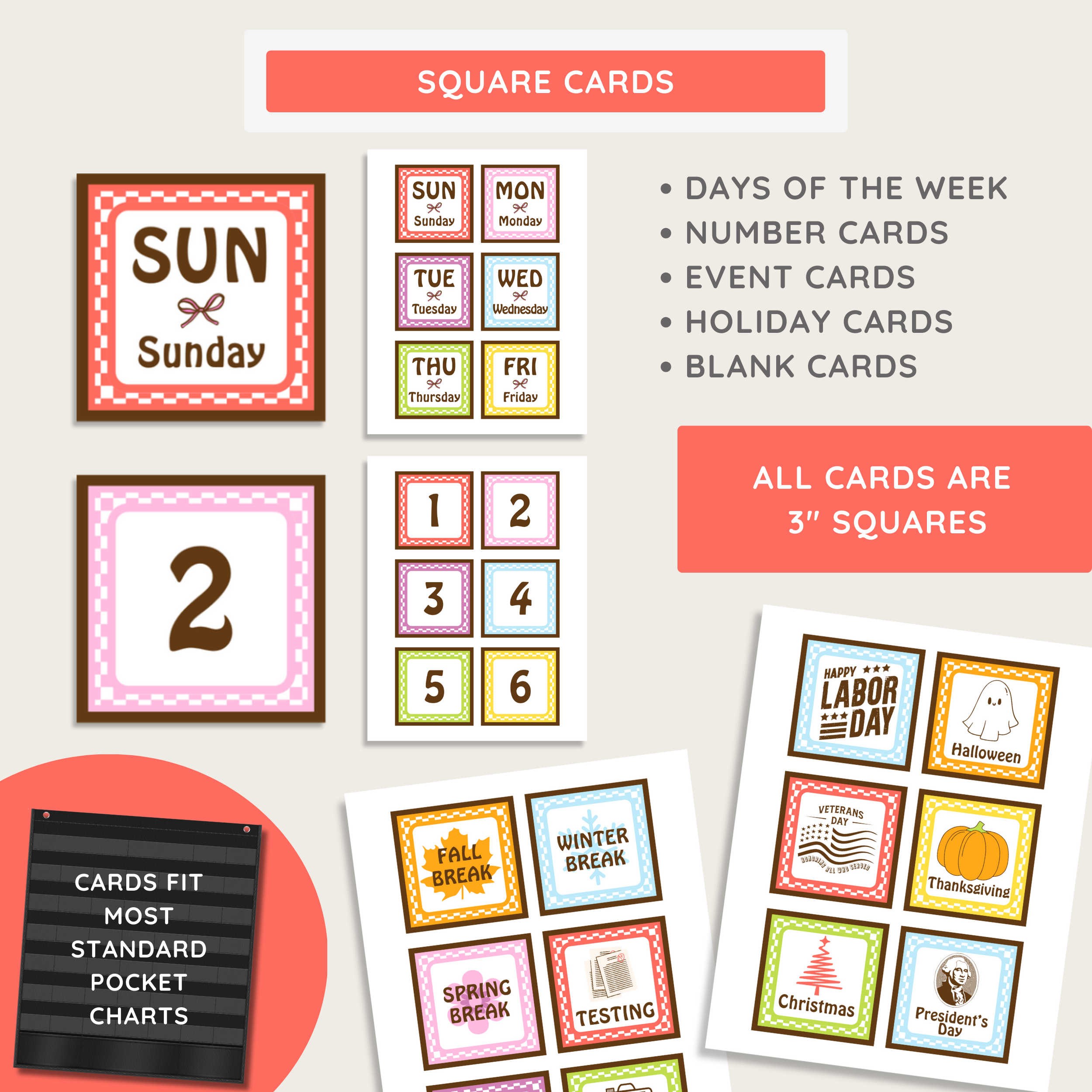 Elementary Printable Calendar Bulletin Board Bundle: Farmer's Market Classroom Decor Theme, Editable Canva Template