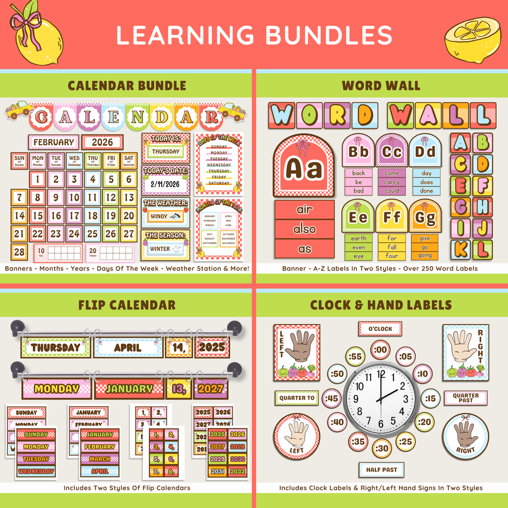 Editable Classroom Farmer's Market Printable Decor Bundle: School Display Kits, Canva Template (Digital Download), Fruit & Veggie Teacher Theme