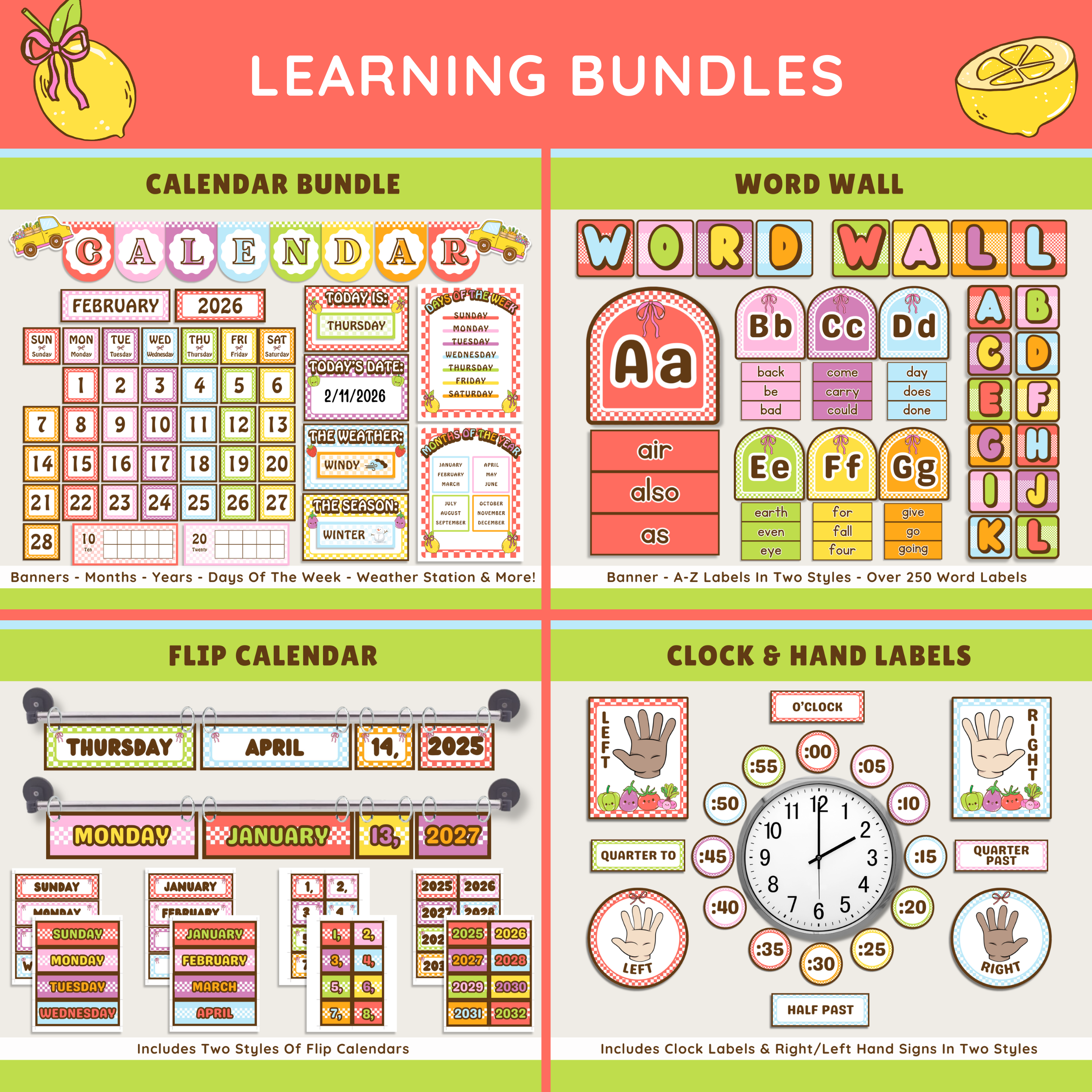 Editable Classroom Farmer's Market Printable Decor Bundle: School Display Kits, Canva Template (Digital Download), Fruit & Veggie Teacher Theme