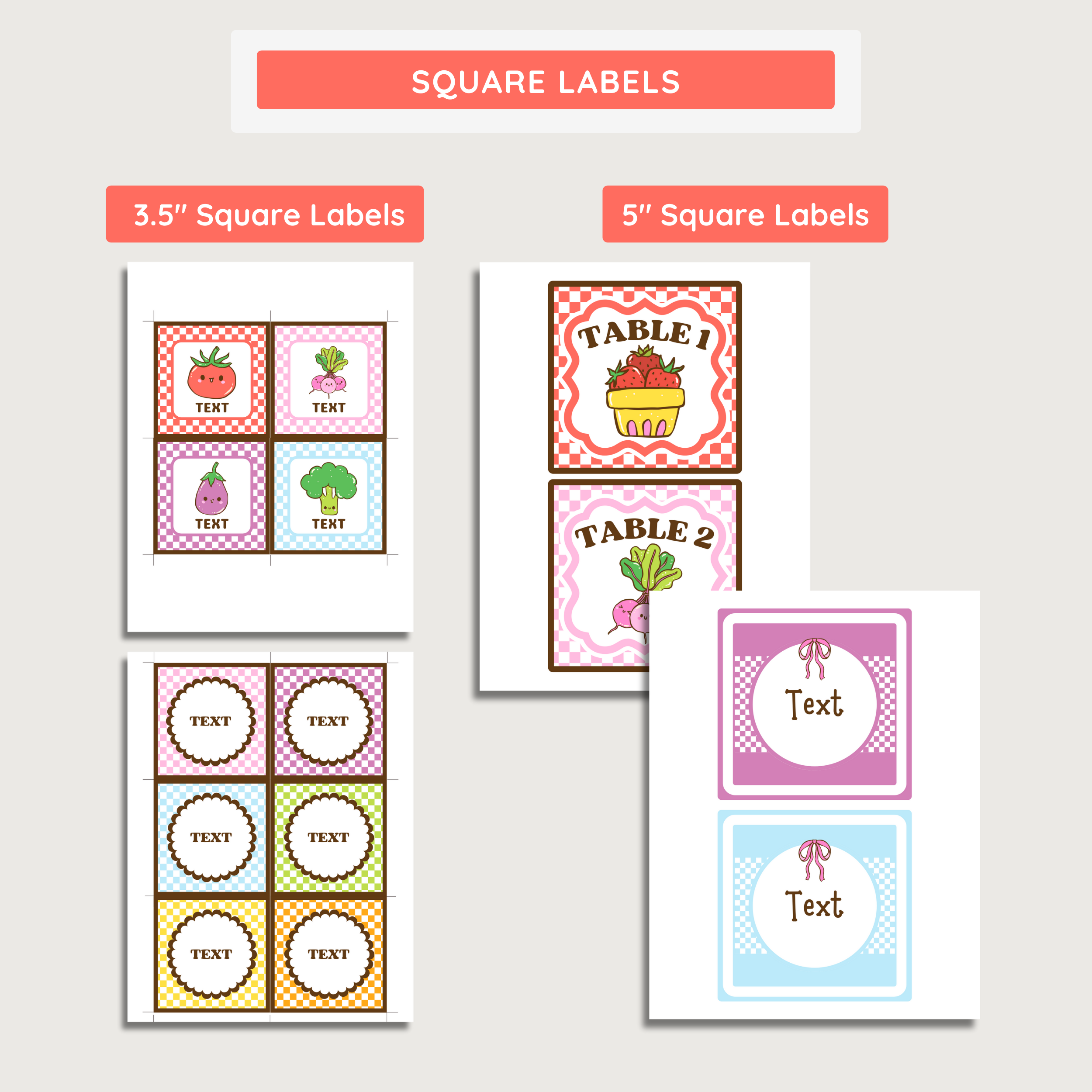 Printable Classroom Storage Labels & Tags: Farmer's Market Decor Theme, Editable Canva Template (Digital Download)