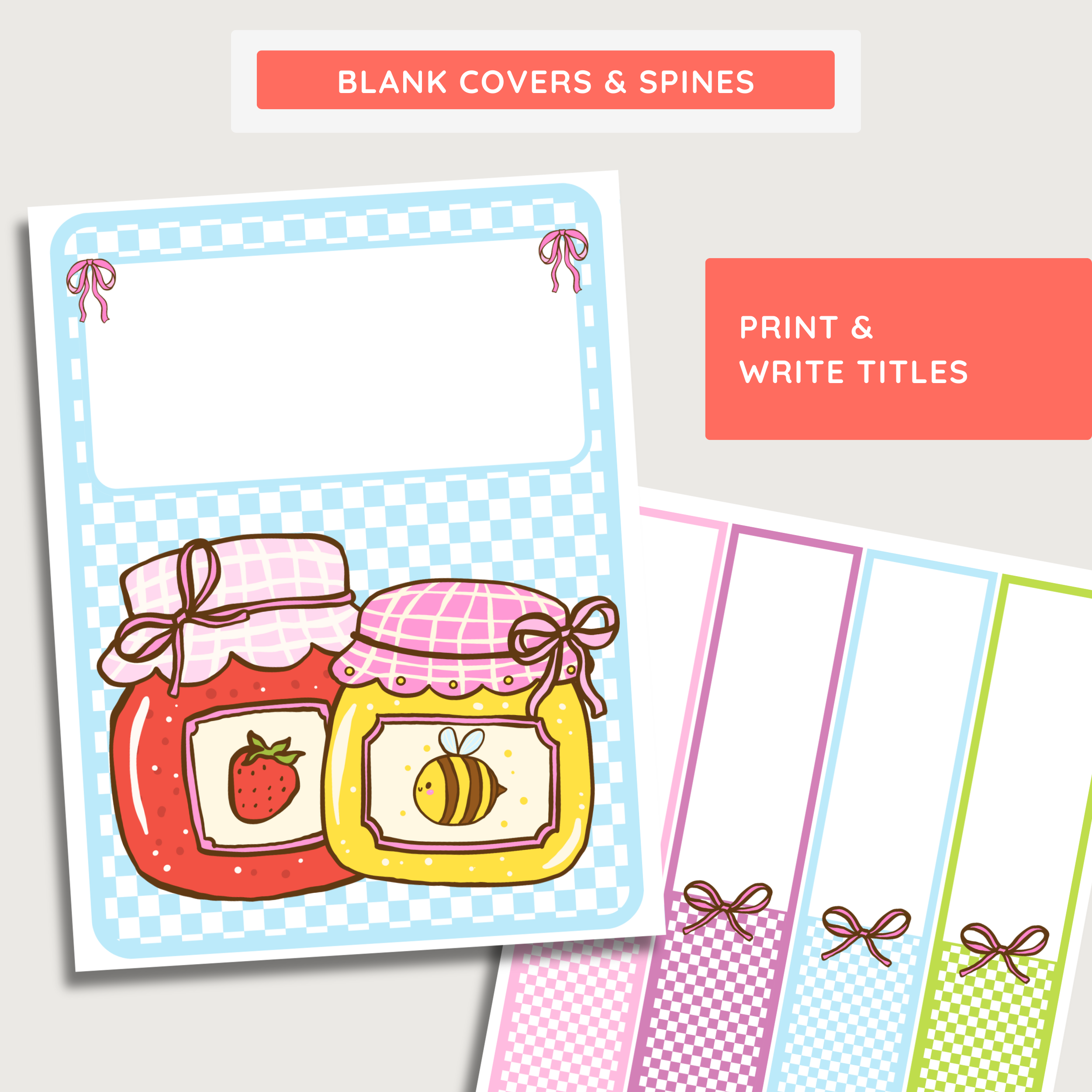 Printable Binder Covers & Spines, Farmer's Market Classroom Decor Theme, Editable Template (Digital Download)