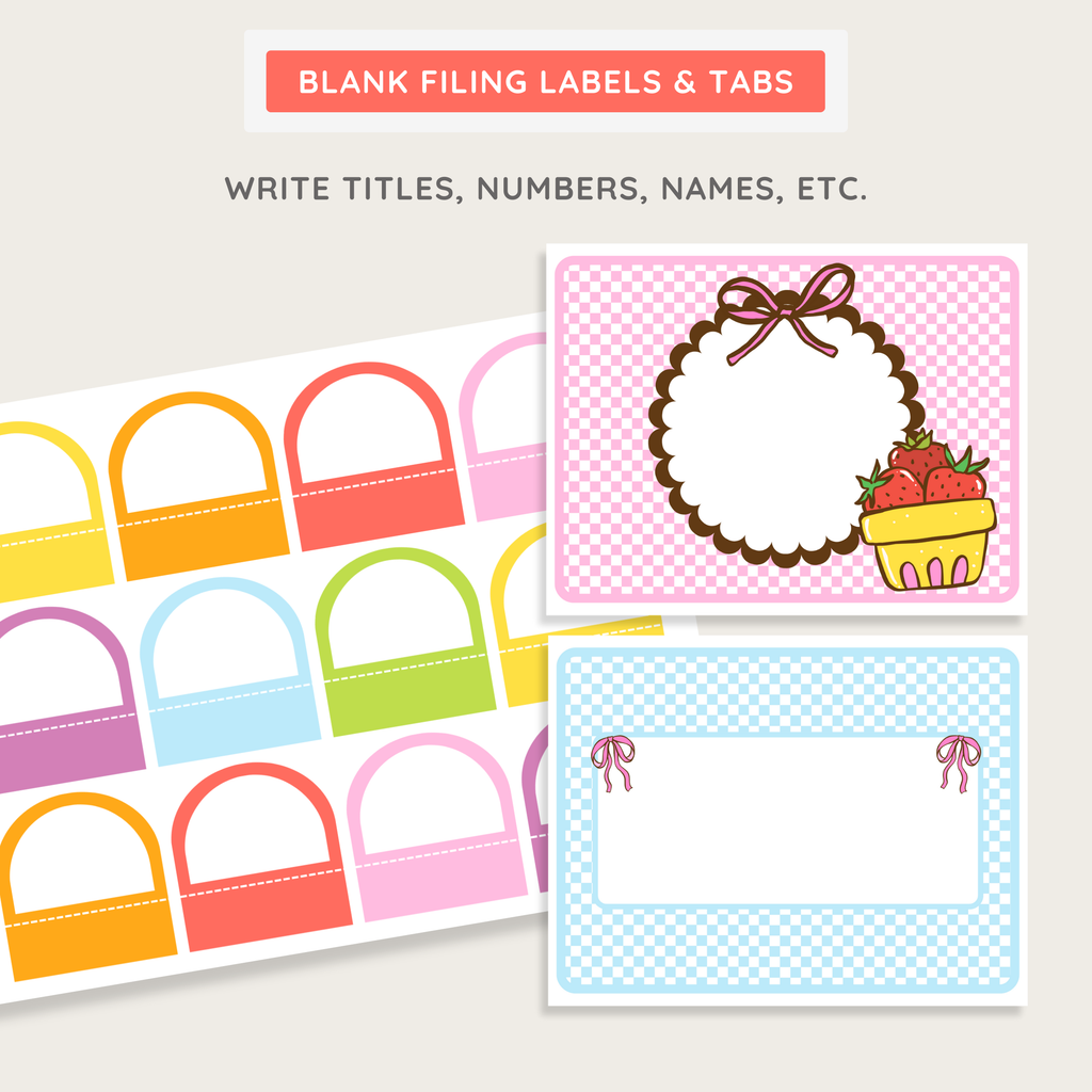 Classroom Teacher Filing Labels & Tabs: Farmer's Market Decor Theme, Editable Canva Template (Digital Download)