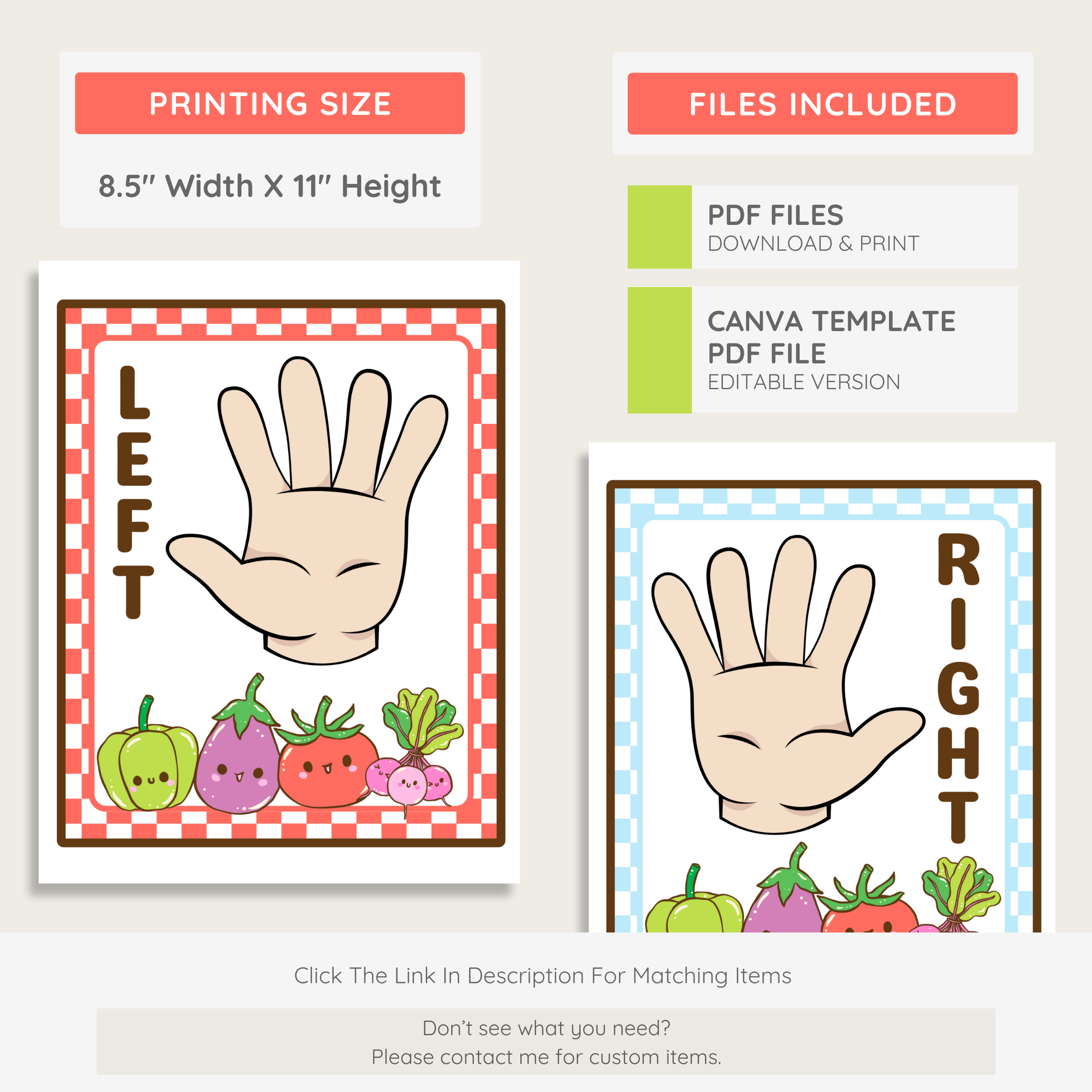Printable Classroom Clock & Hand Labels: Farmer's Market Decor Theme, Editable Canva Template (Digital Download)