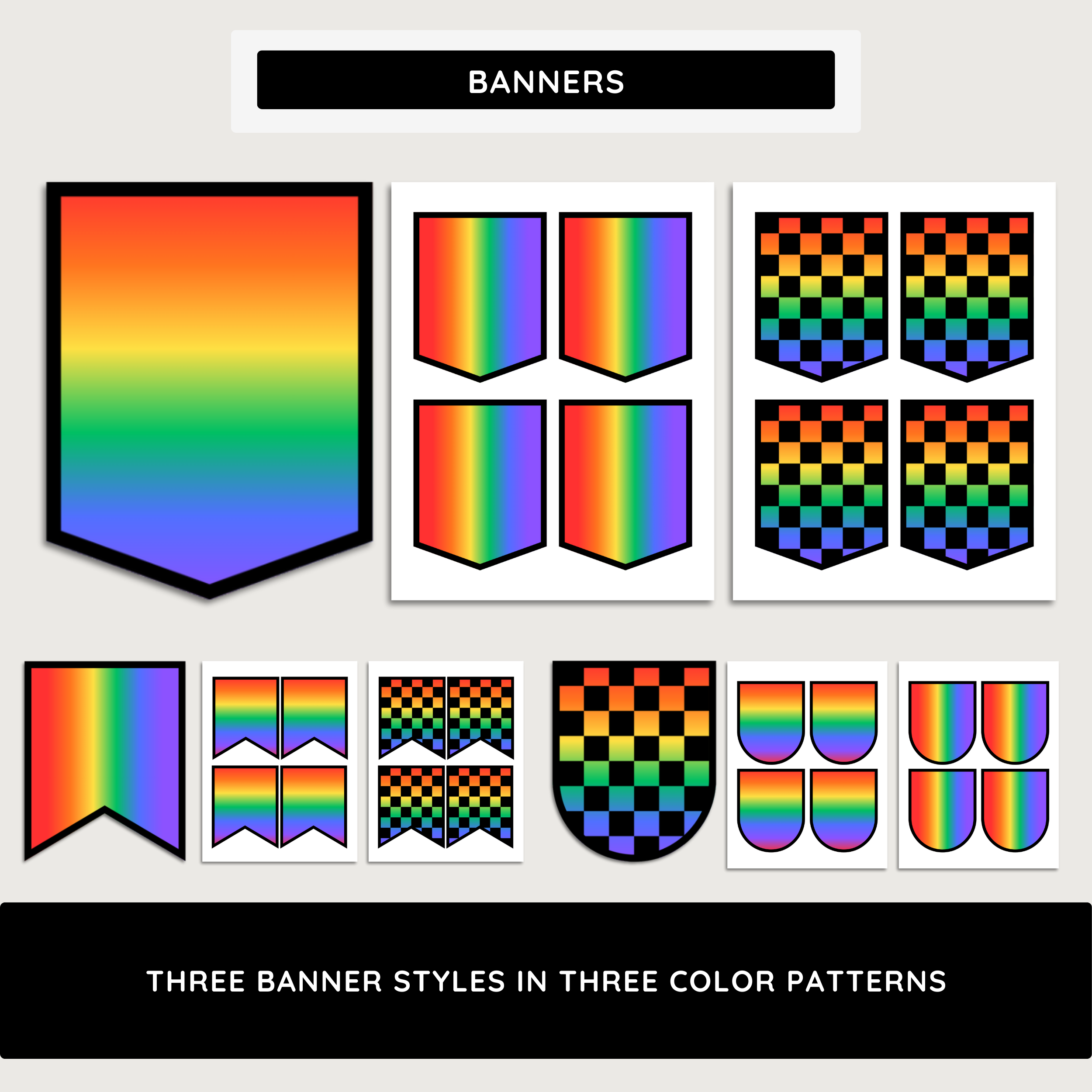 Rainbow Bulletin Board Display Kit: Printable Colorful Borders & Banners, Classroom Decor, Instant Download