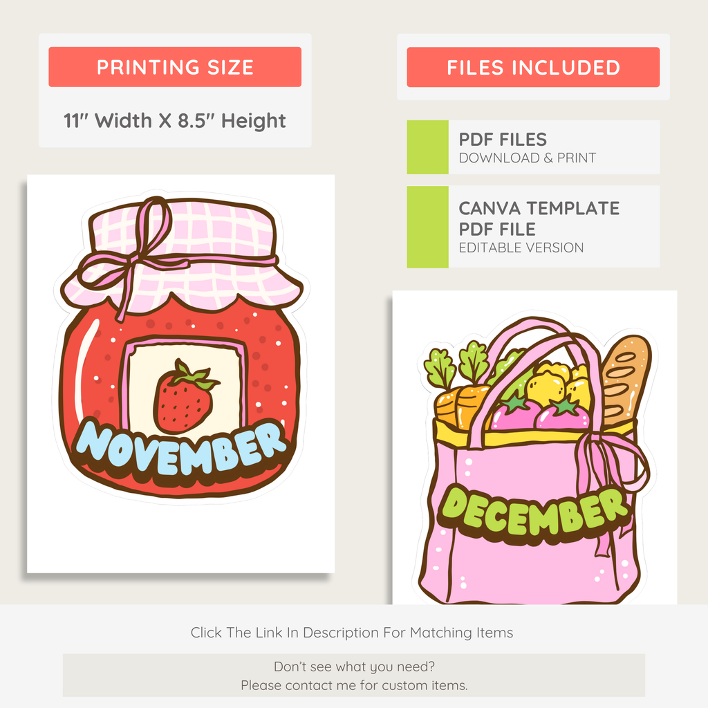 Birthday Bulletin Board Display: Farmer's Market Classroom Decor Theme, Editable Canva Template (Digital Download)