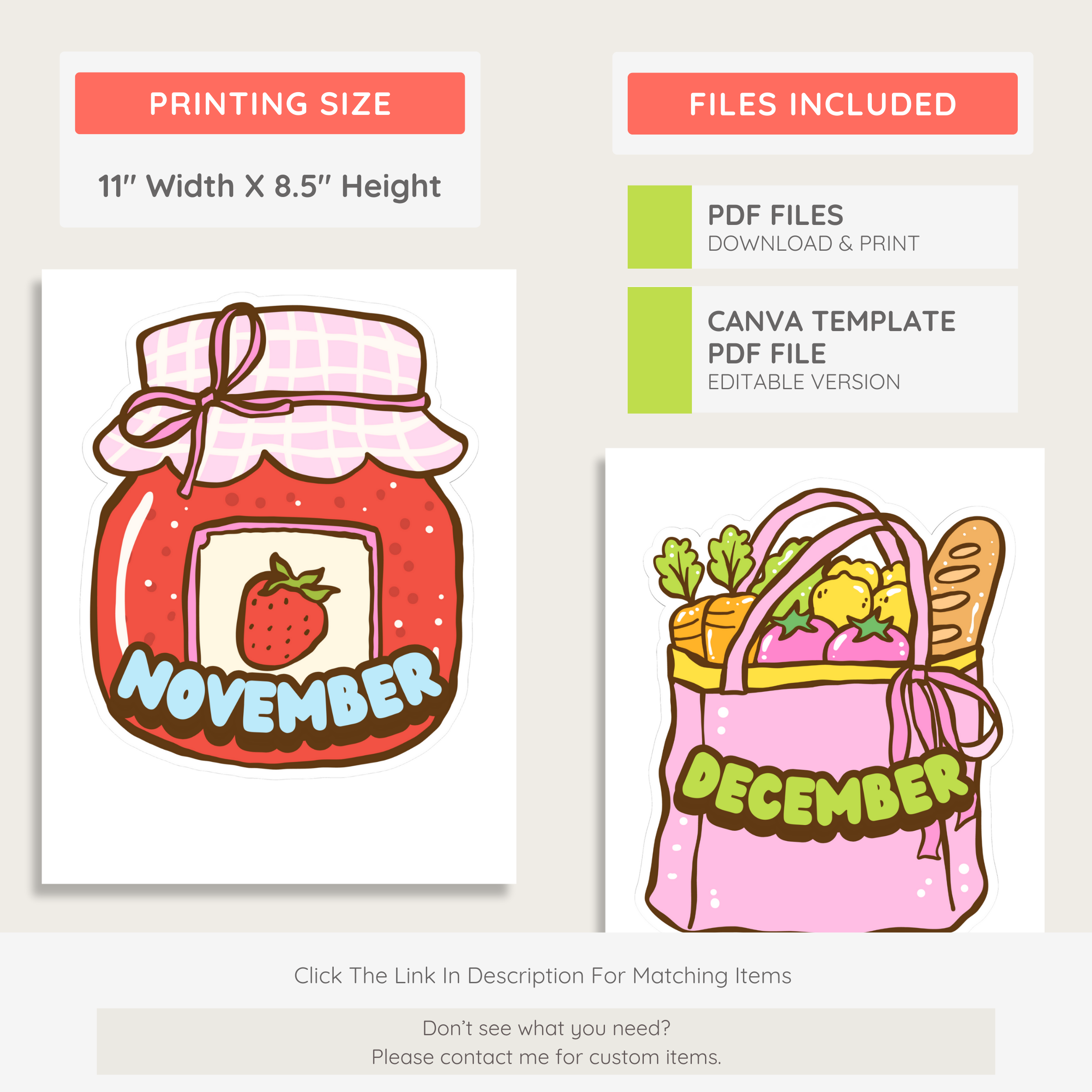 Birthday Bulletin Board Display: Farmer's Market Classroom Decor Theme, Editable Canva Template (Digital Download)