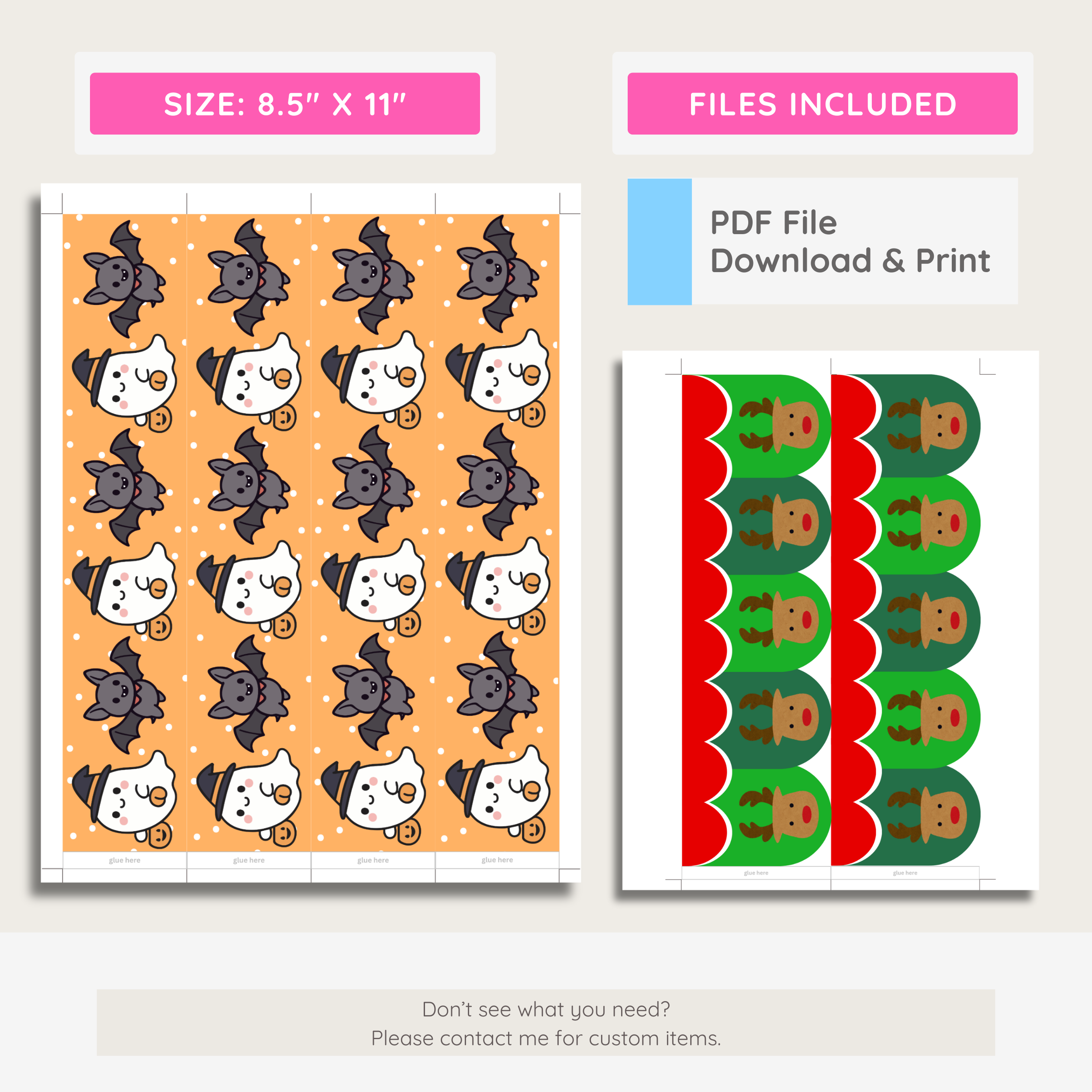 Monthly & Holiday Bulletin Borders: Seasonal Displays, Printable PDF Classroom Decor, Complete School Year Bulletin Borders