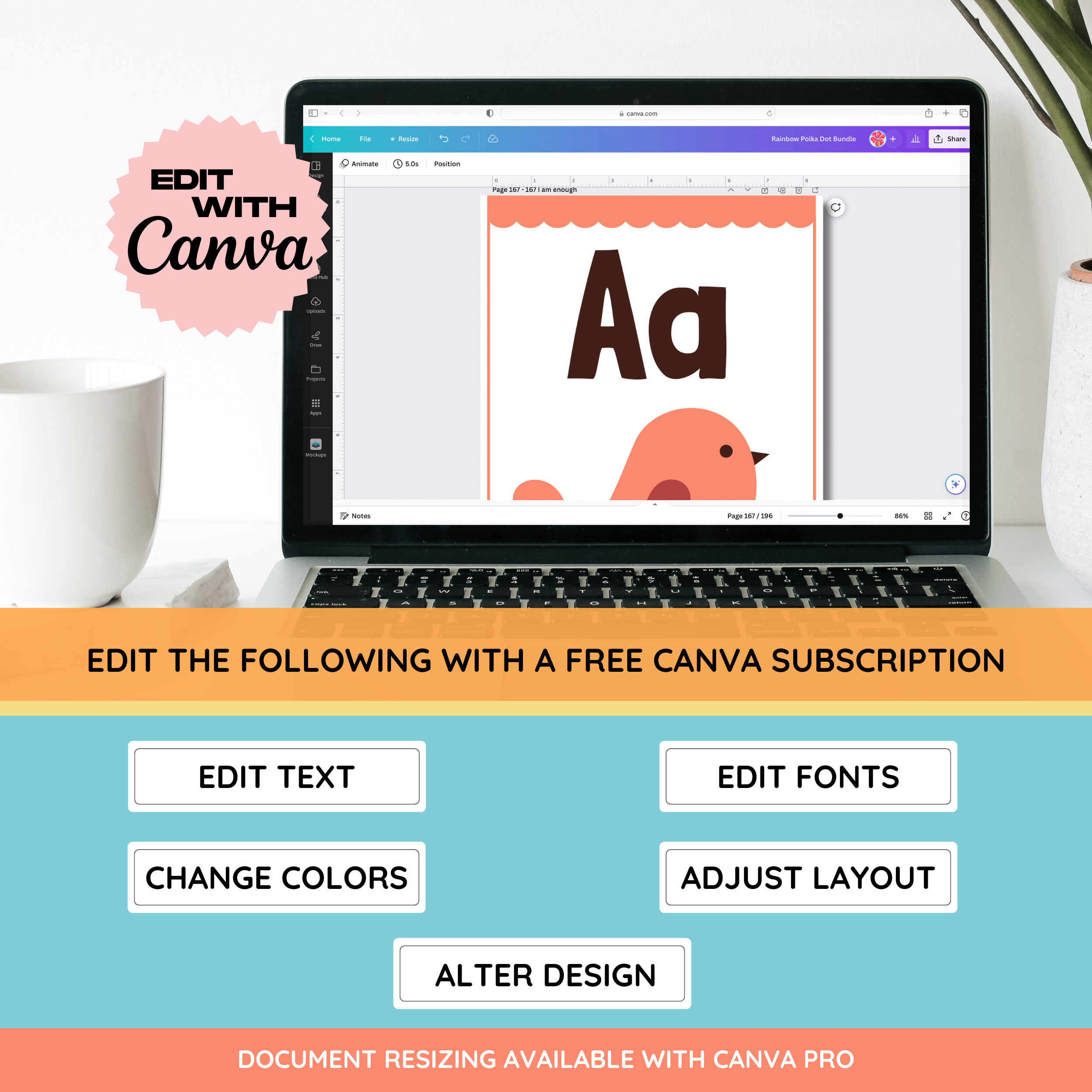 Retro Groovy Chicks Classroom Decor Bundle Theme: Editable Teacher Canva Templates, Printable Digital Download