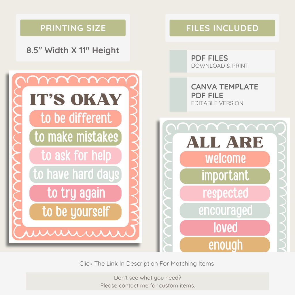 Bold Pastel Printable Classroom Decor Bundle: Editable Teacher Complete Room Kit, Simple Modern Theme