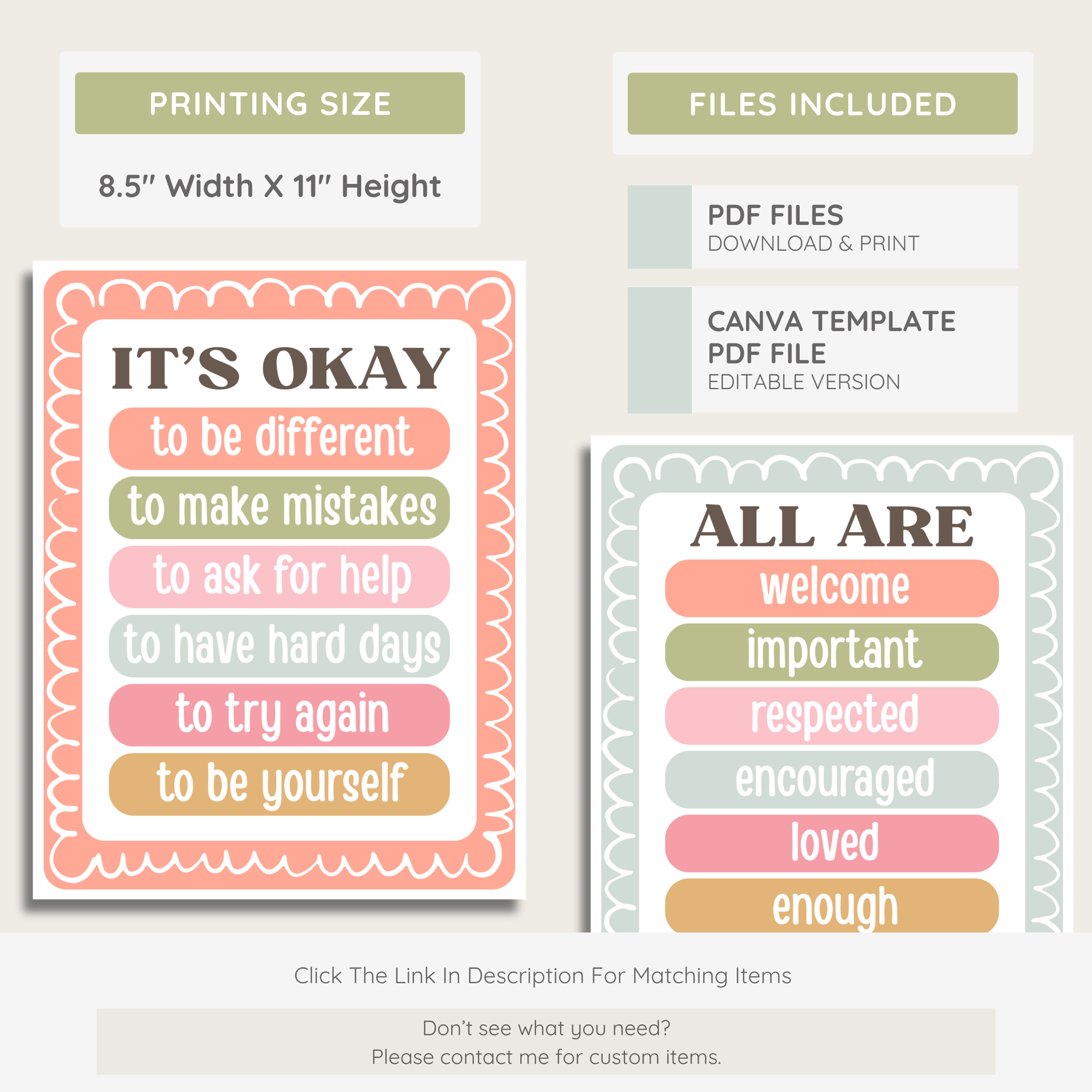 Bold Pastel Printable Classroom Decor Bundle: Editable Teacher Complete Room Kit, Simple Modern Theme