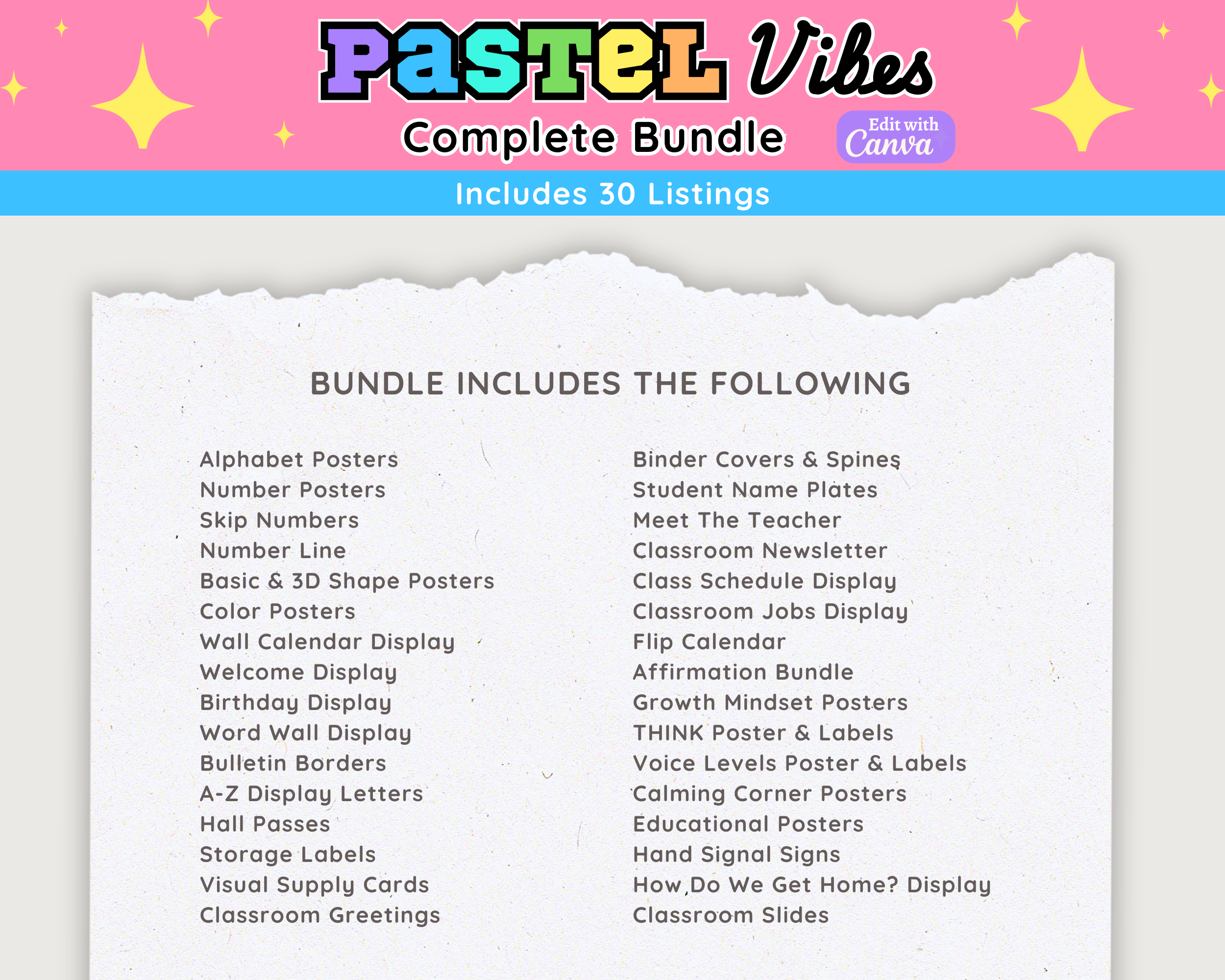 Pastel Happy Sports Classroom Decor Bundle Theme: Editable Printable Displays & Teacher Organizational Materials (Canva Digital Download)