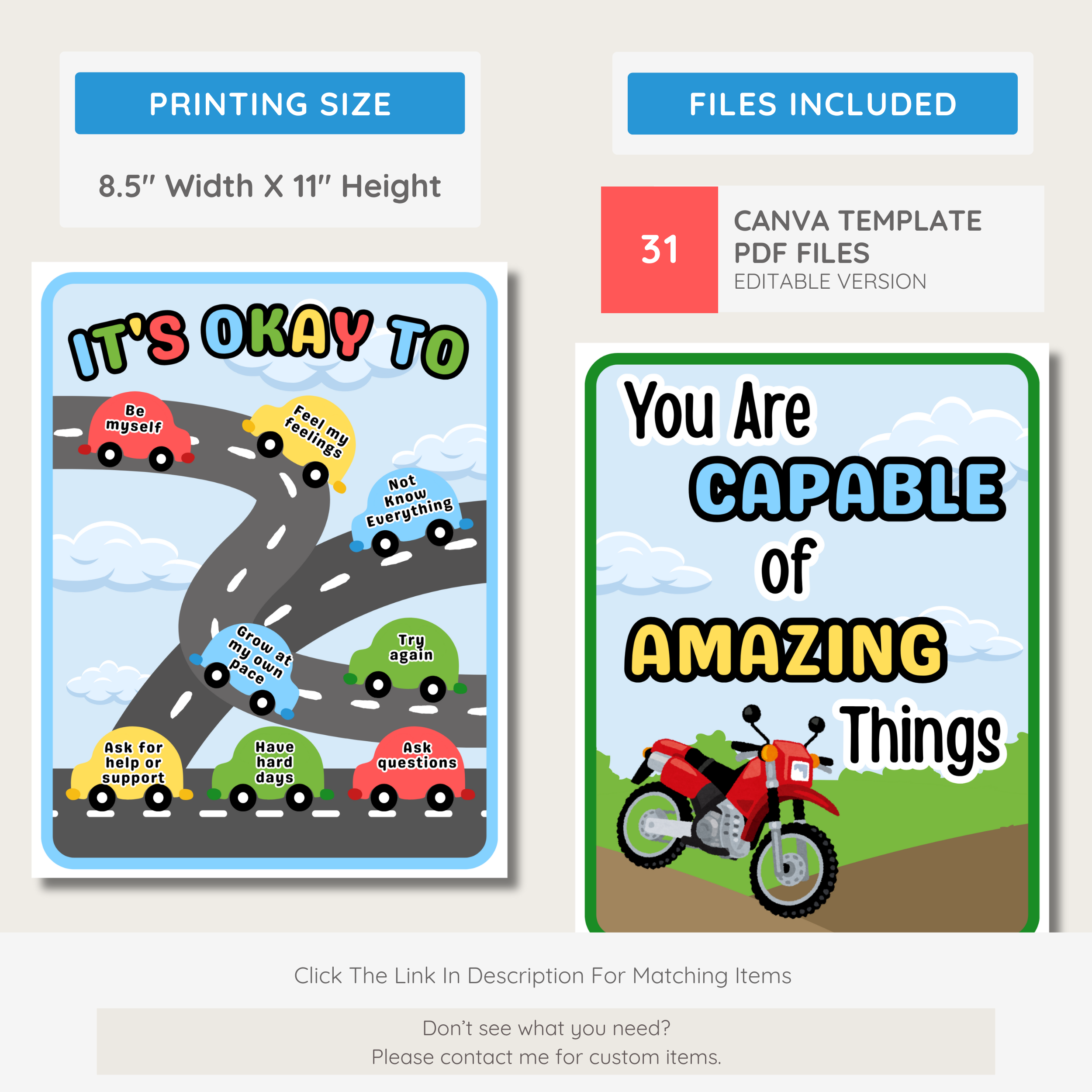 Transportation Classroom Decor Bundle: Vehicles Things That Go Display Theme, Editable Canva Template, Printable Digital Download